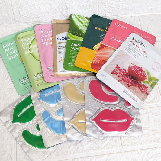 8 Sheet Masks & 4 Eyes, Lip Mask