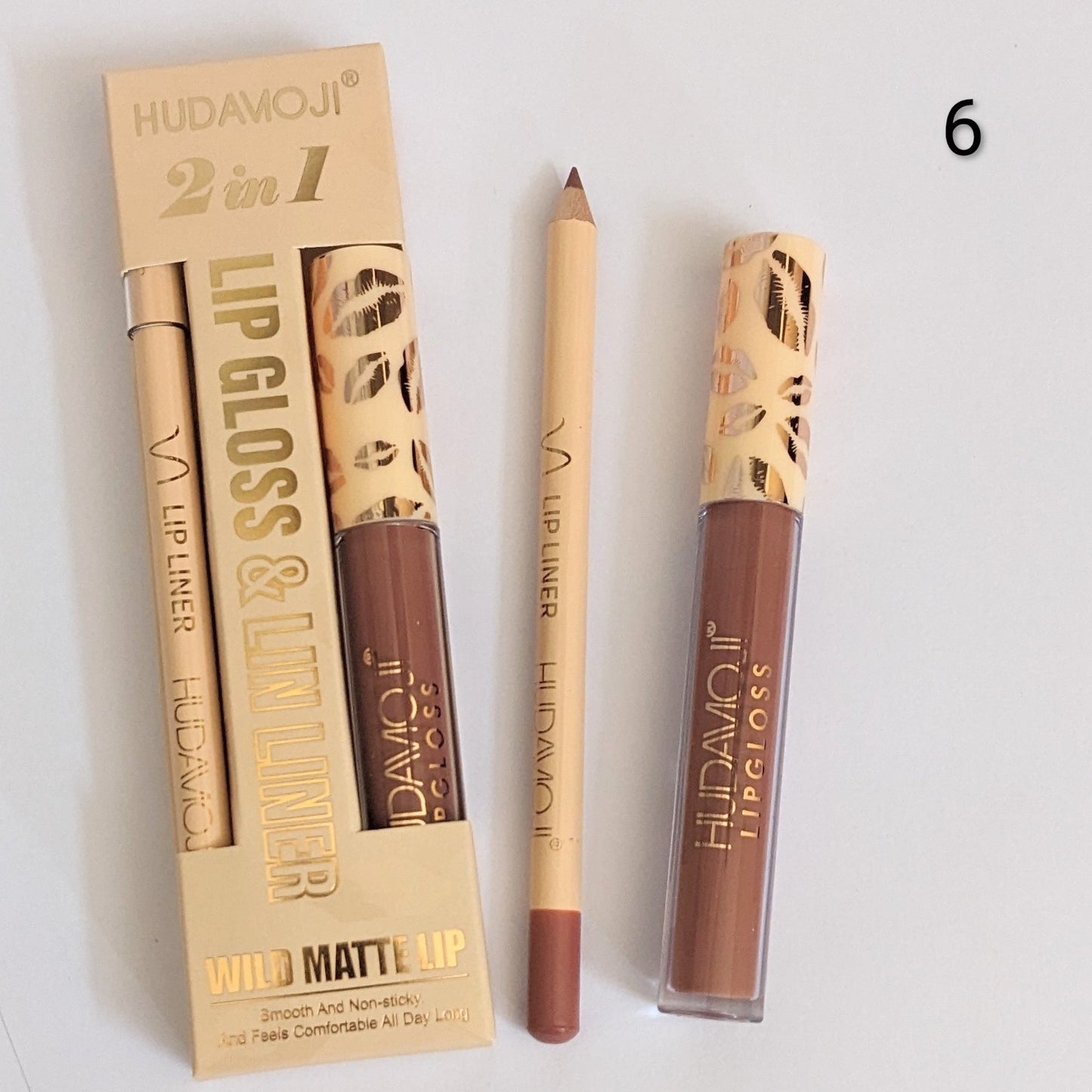 Hudamoji Lip Gloss + Lip Liner Set