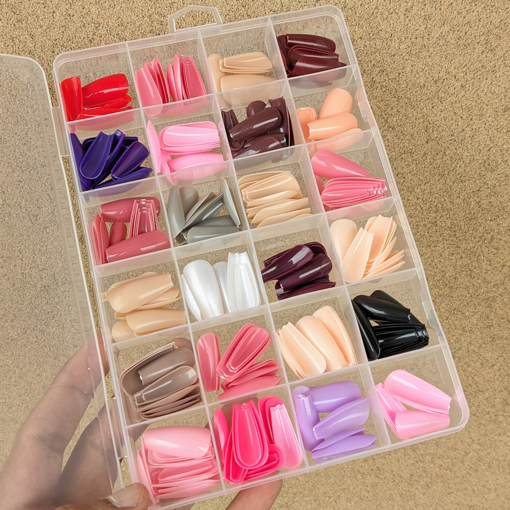 24 Matte Colors Nails Box