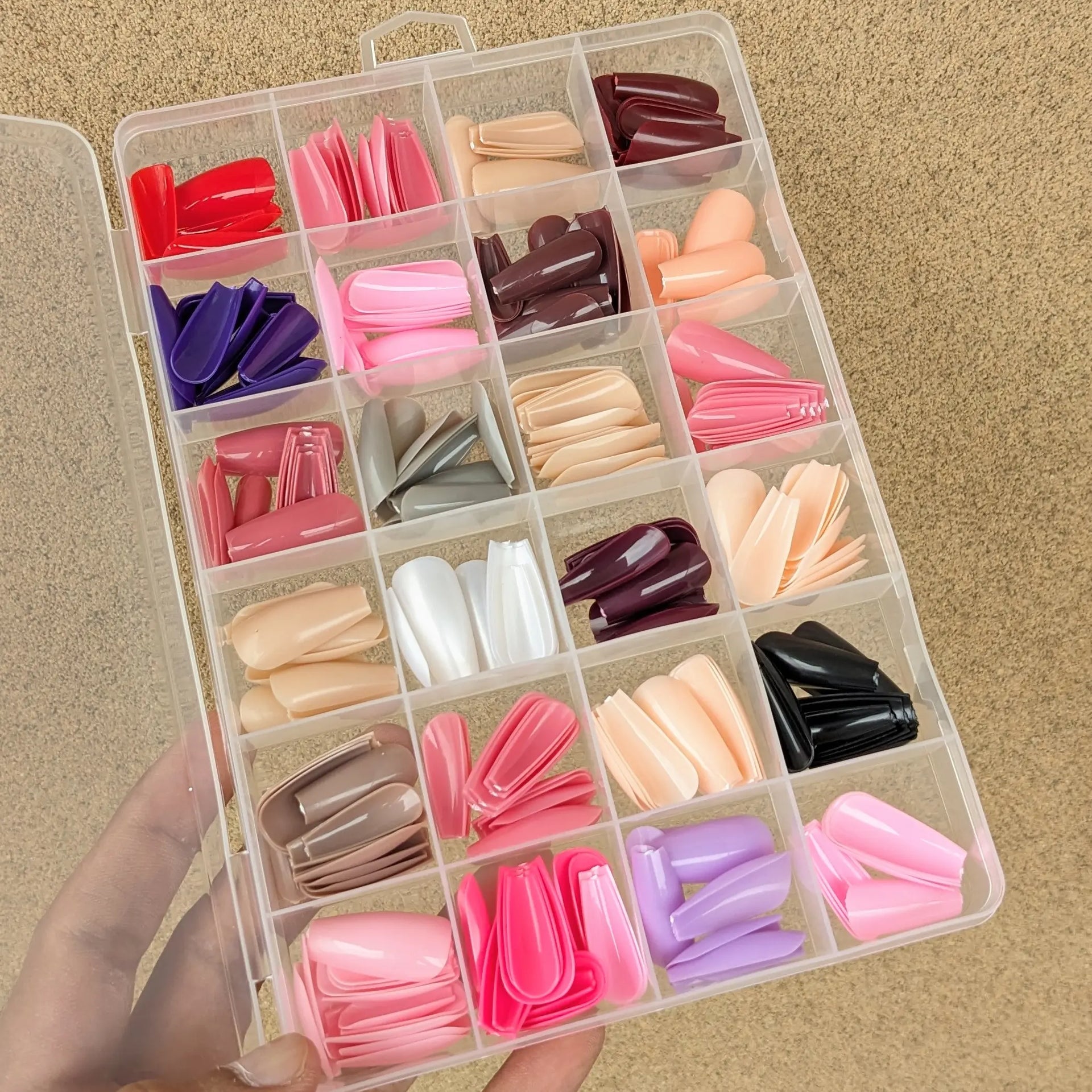24 Matte Colors Nails Box