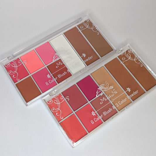 6 Color Blush & 3 Color Powder Palette