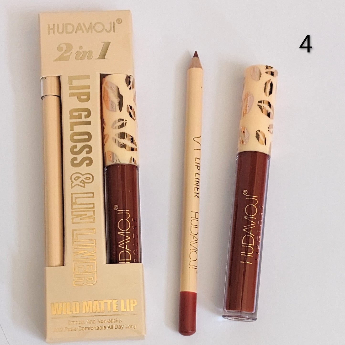 Hudamoji Lip Gloss + Lip Liner Set