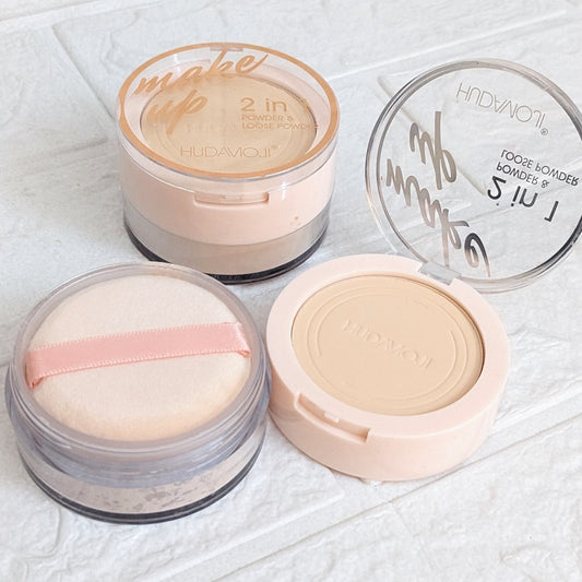 Hudamoji 2in1 Compact & Loose Powder
